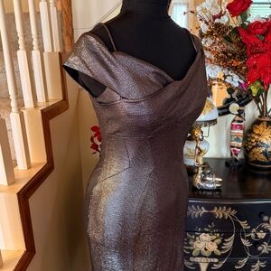 Night Way Collections Shimmering Silver Dress